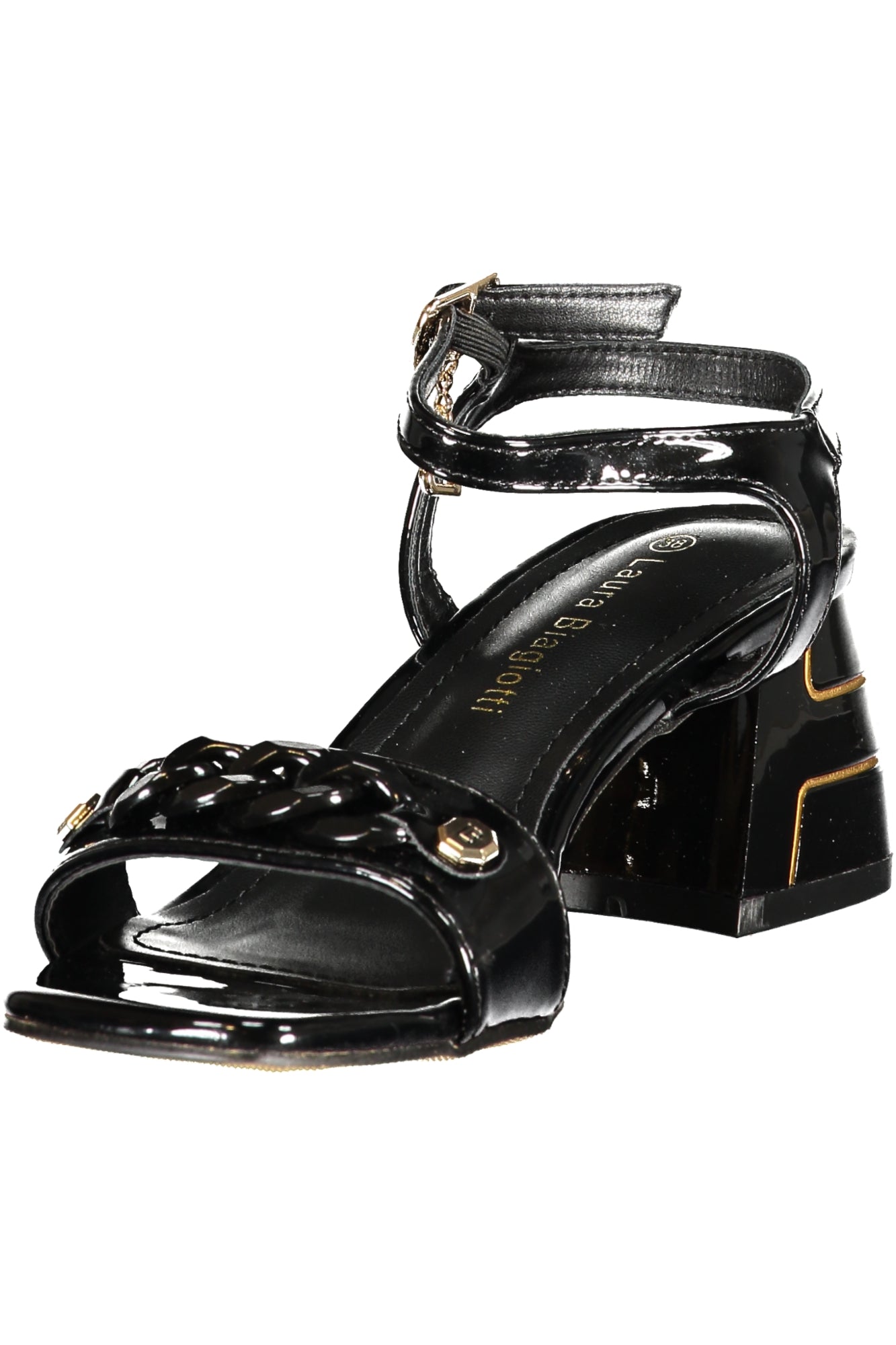 LAURA BIAGIOTTI WOMEN'S BLACK SANDALS