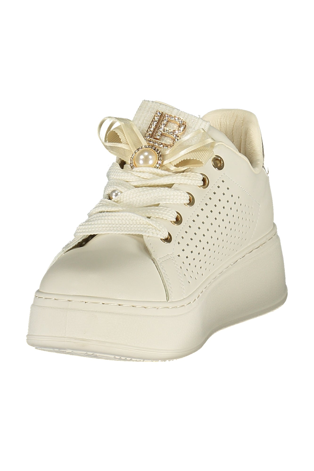 LAURA BIAGIOTTI WOMEN'S WHITE SPORTS SHOES
