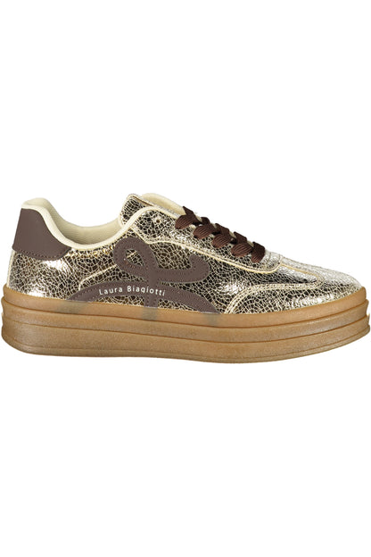 CHAUSSURES DE SPORT DORÉ POUR FEMMES LAURA BIAGIOTTI