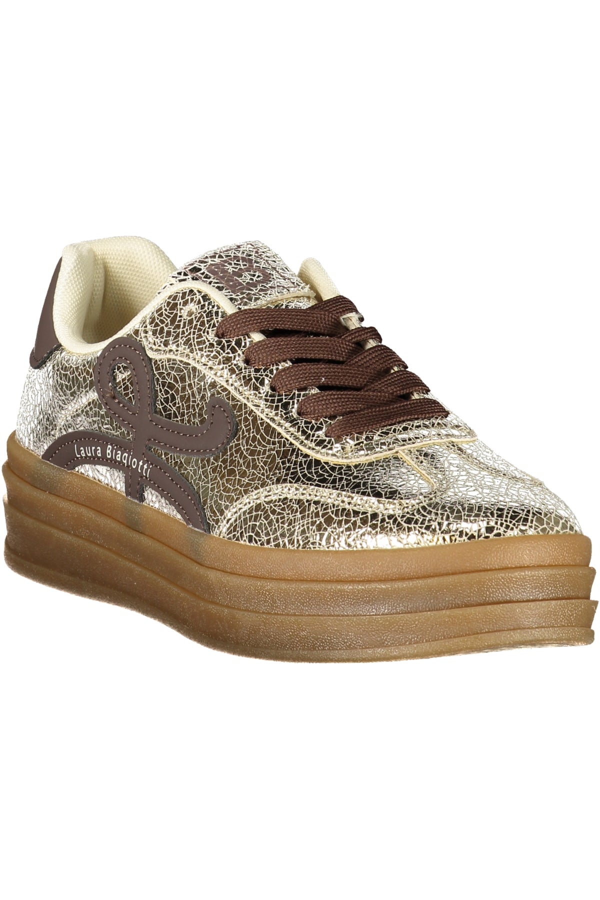 CHAUSSURES DE SPORT DORÉ POUR FEMMES LAURA BIAGIOTTI