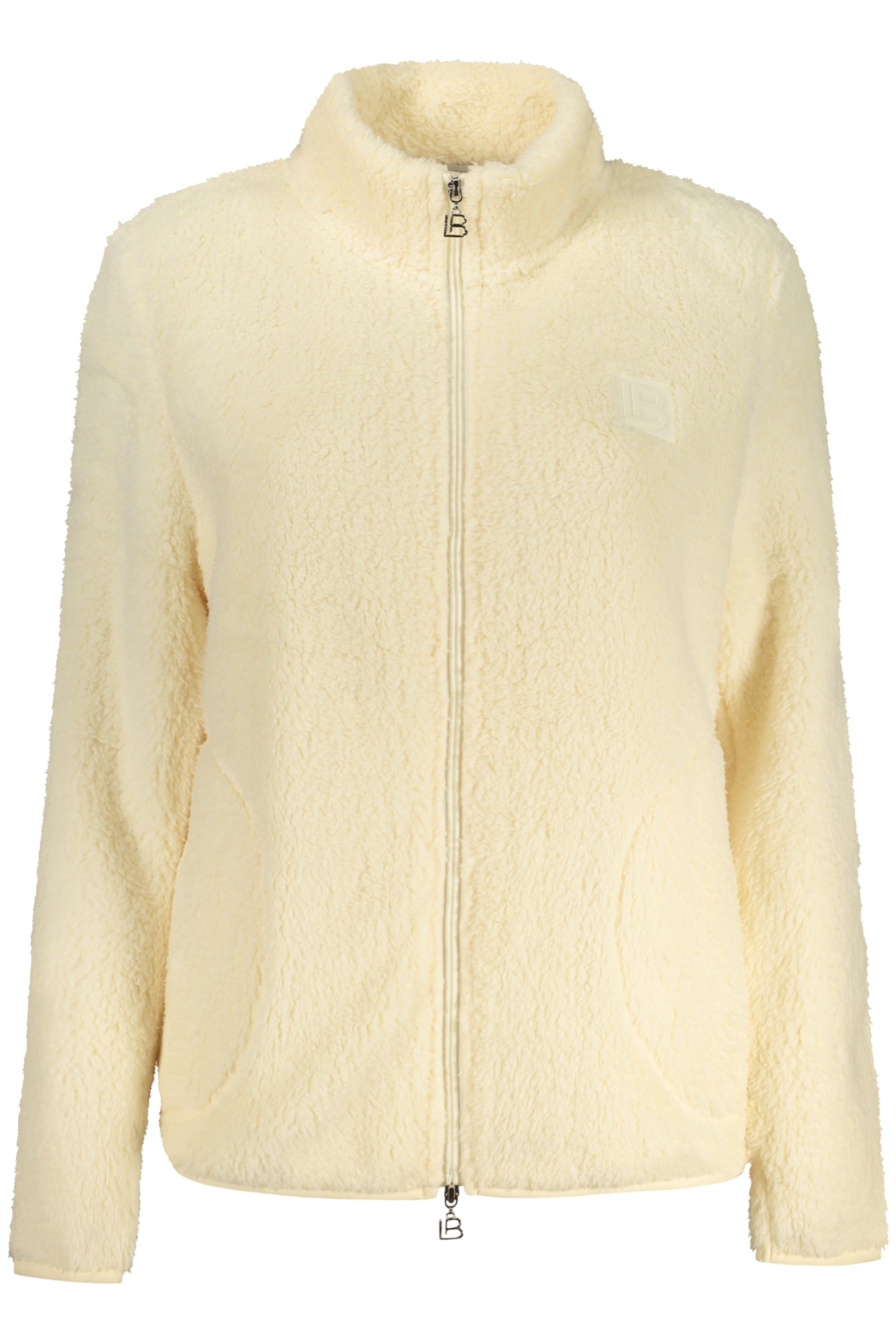 LAURA BIAGIOTTI WOMEN'S BEIGE ZIP-UP SWEATSHIRT