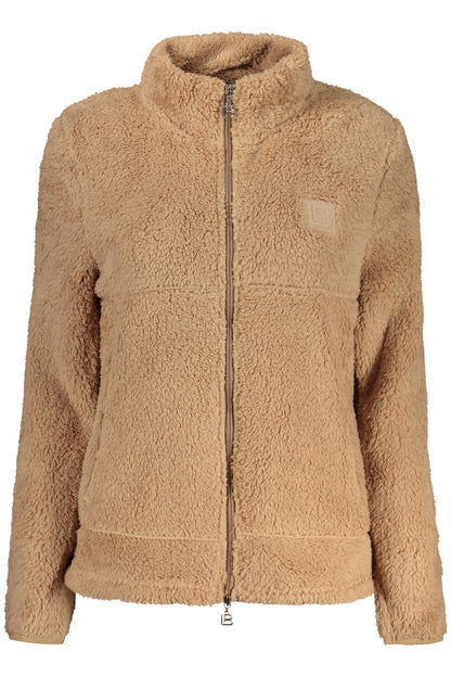 LAURA BIAGIOTTI WOMEN'S BROWN ZIP-UP SWEATSHIRT