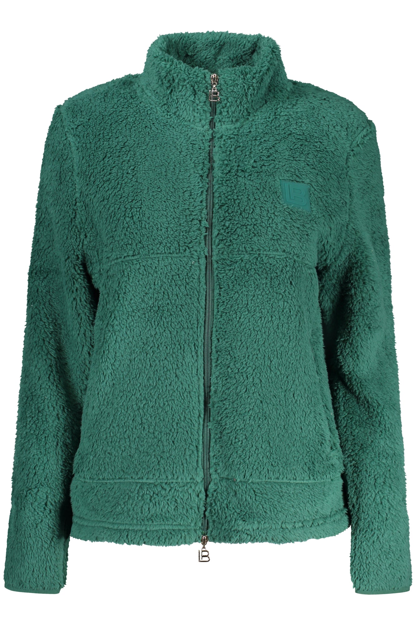 LAURA BIAGIOTTI WOMEN'S GREEN ZIP-UP SWEATSHIRT