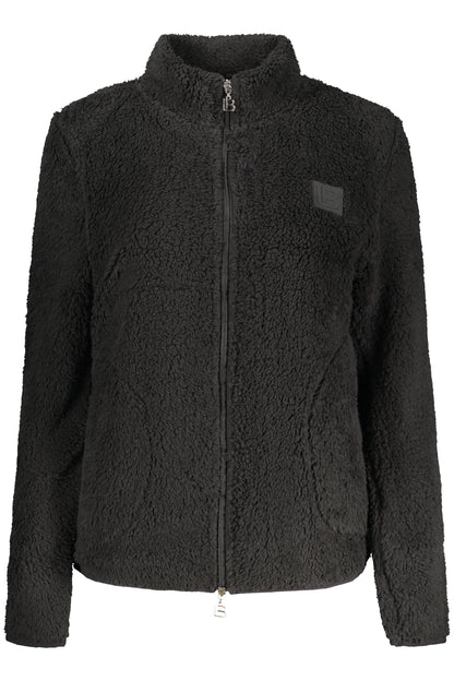 LAURA BIAGIOTTI WOMEN'S BLACK ZIP-UP SWEATSHIRT