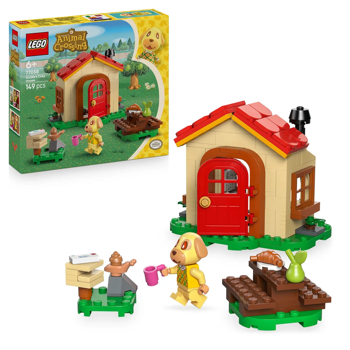 LEGO® Animal Crossing™ 77058 Goldie a její útulný dům