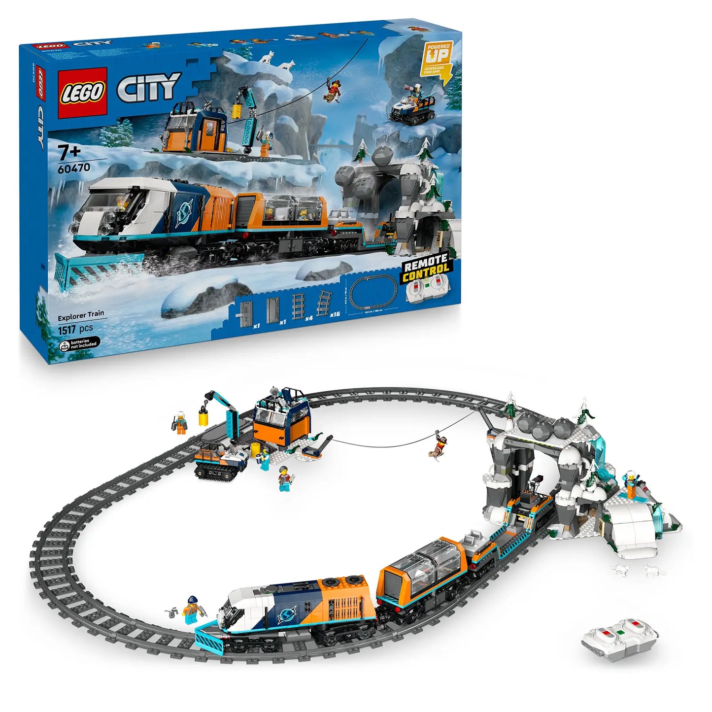 LEGO® City 60470 Le train express des explorateurs en Arctique