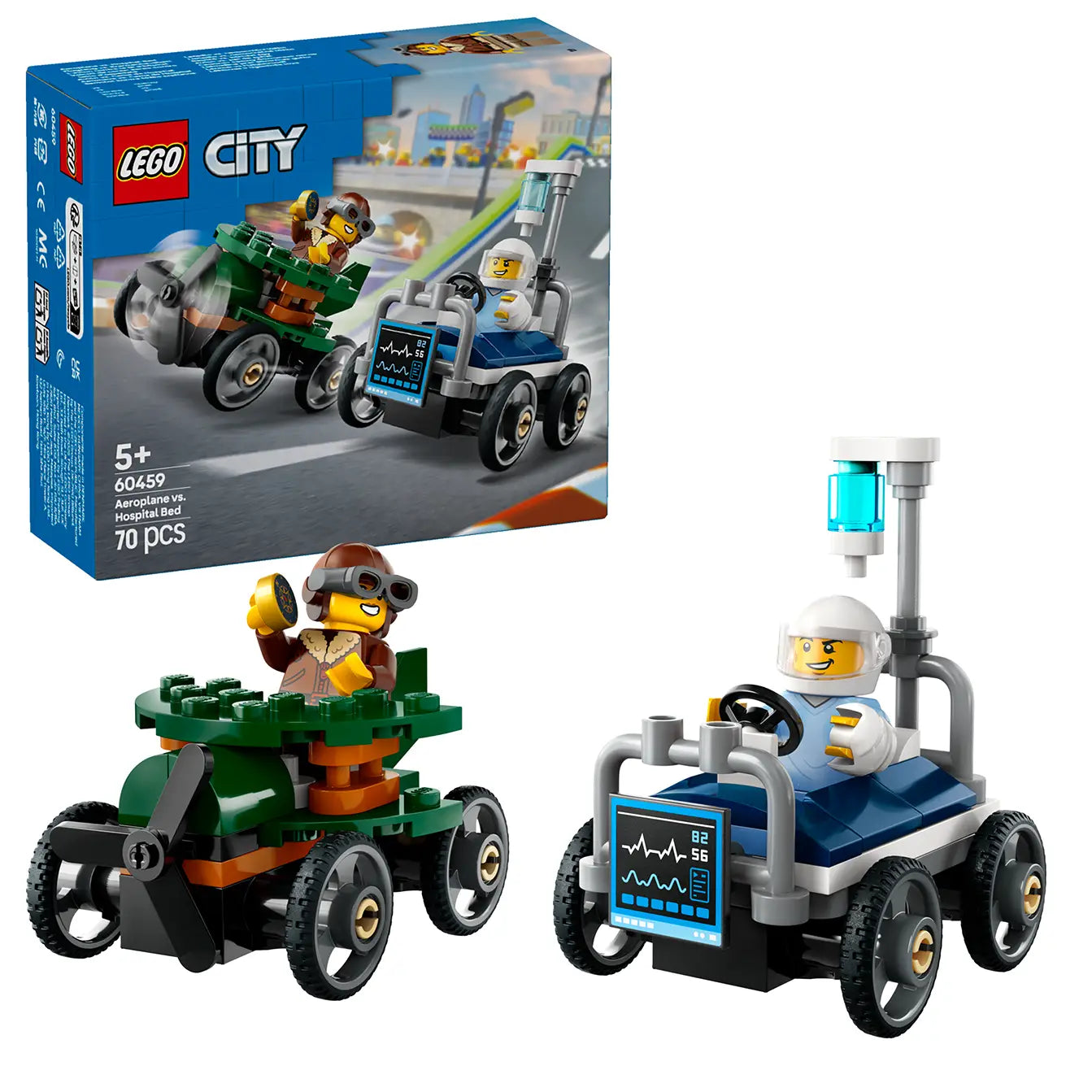 LEGO® City 60459 Airplane vs. Hospital Bed Race Car Pack