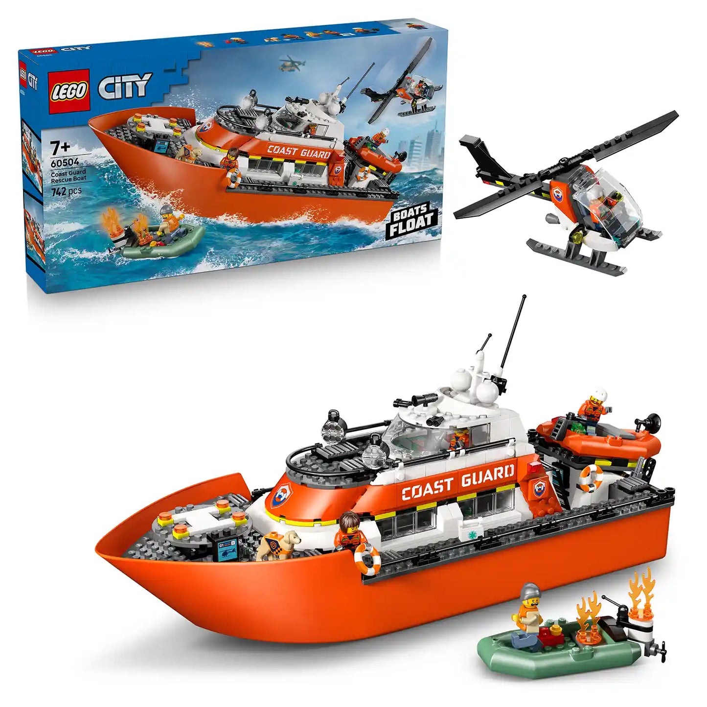 LEGO® City 60504 Záchranný člun pobřežní hlídky a vrtulník