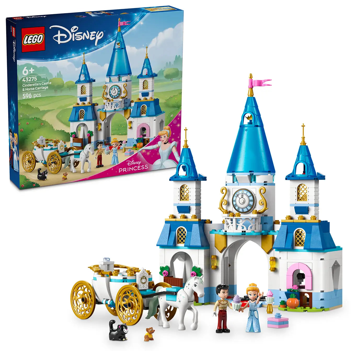 LEGO® │ Disney Princess 43275 Cinderella's Castle & Horse Carriage