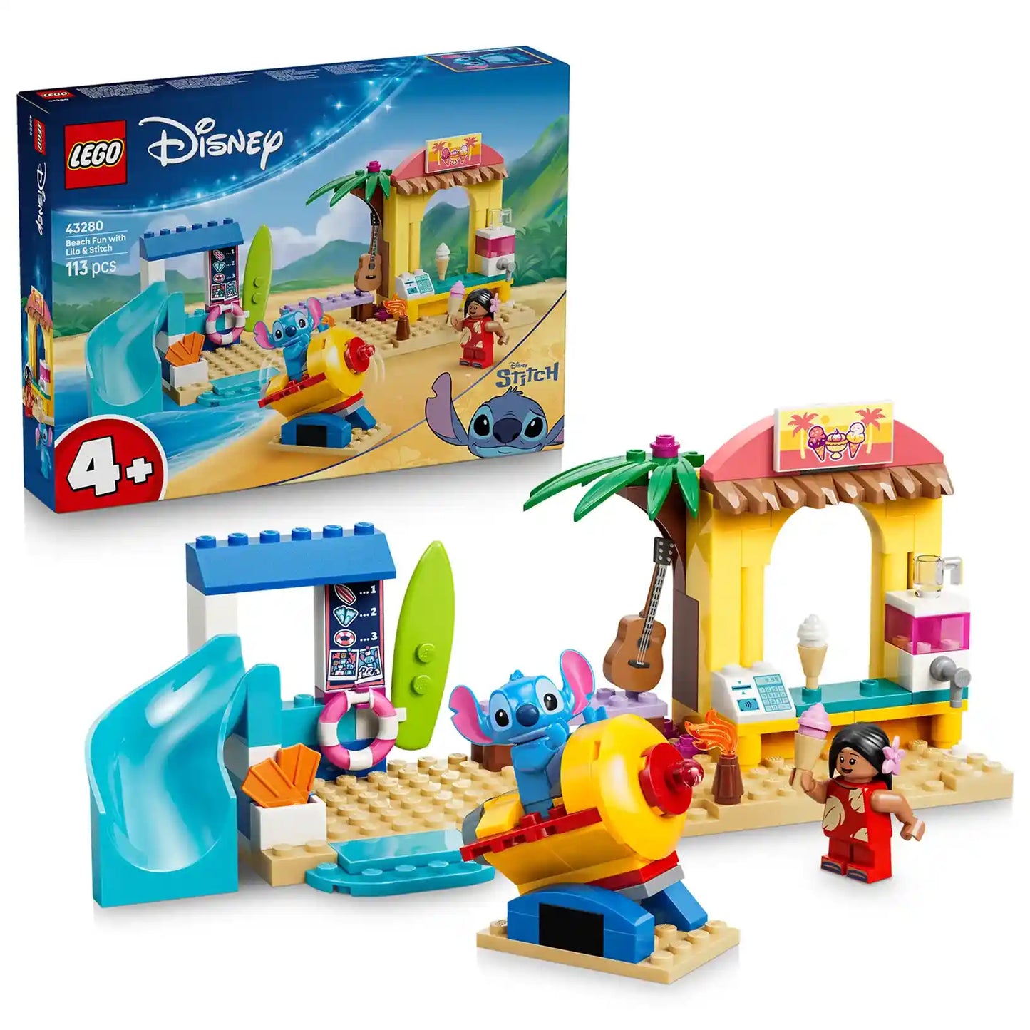LEGO® │ Disney 43280 Zábava na pláži s Lilo a Stitchem