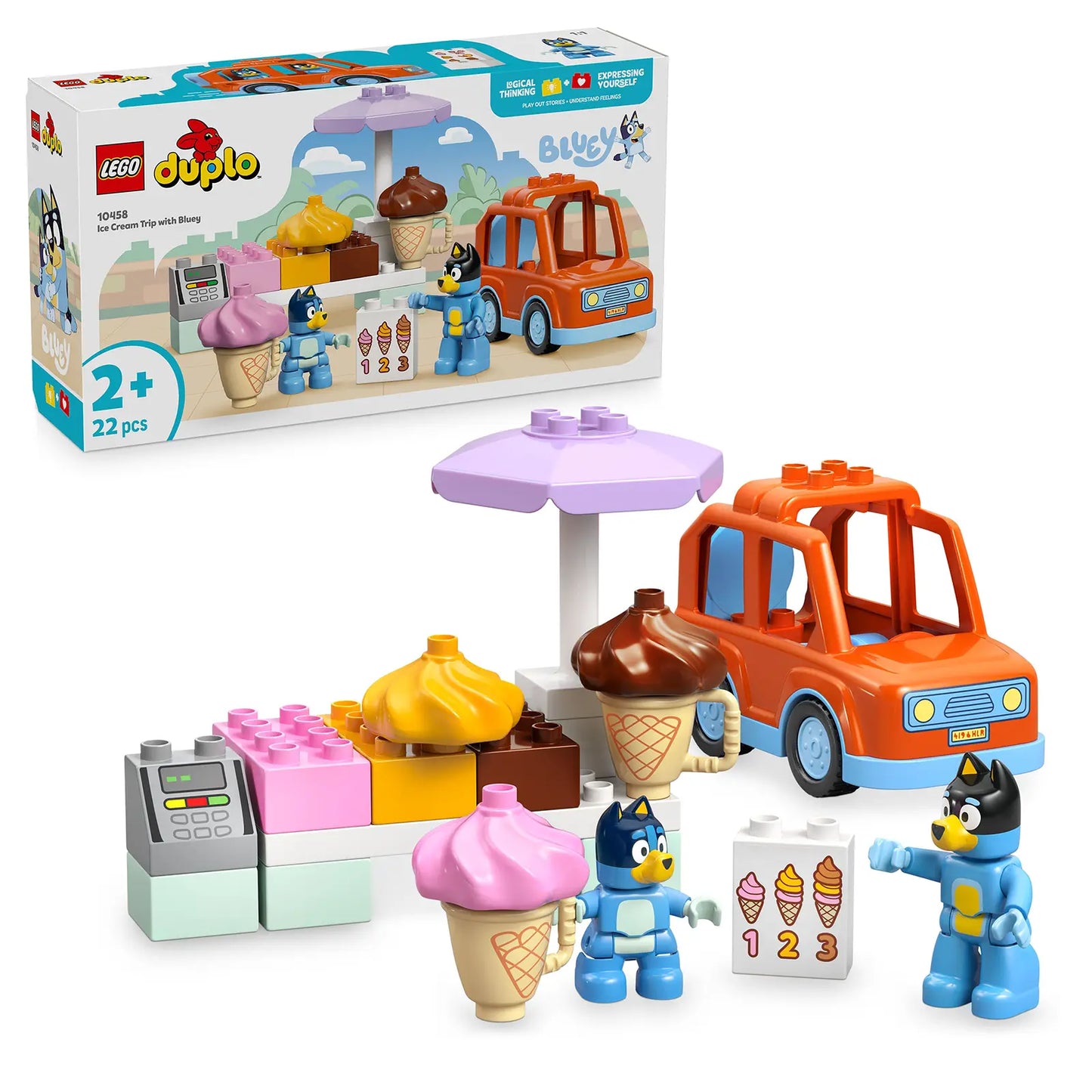 LEGO® DUPLO® 10458 Bluey a výlet na zmrzlinu