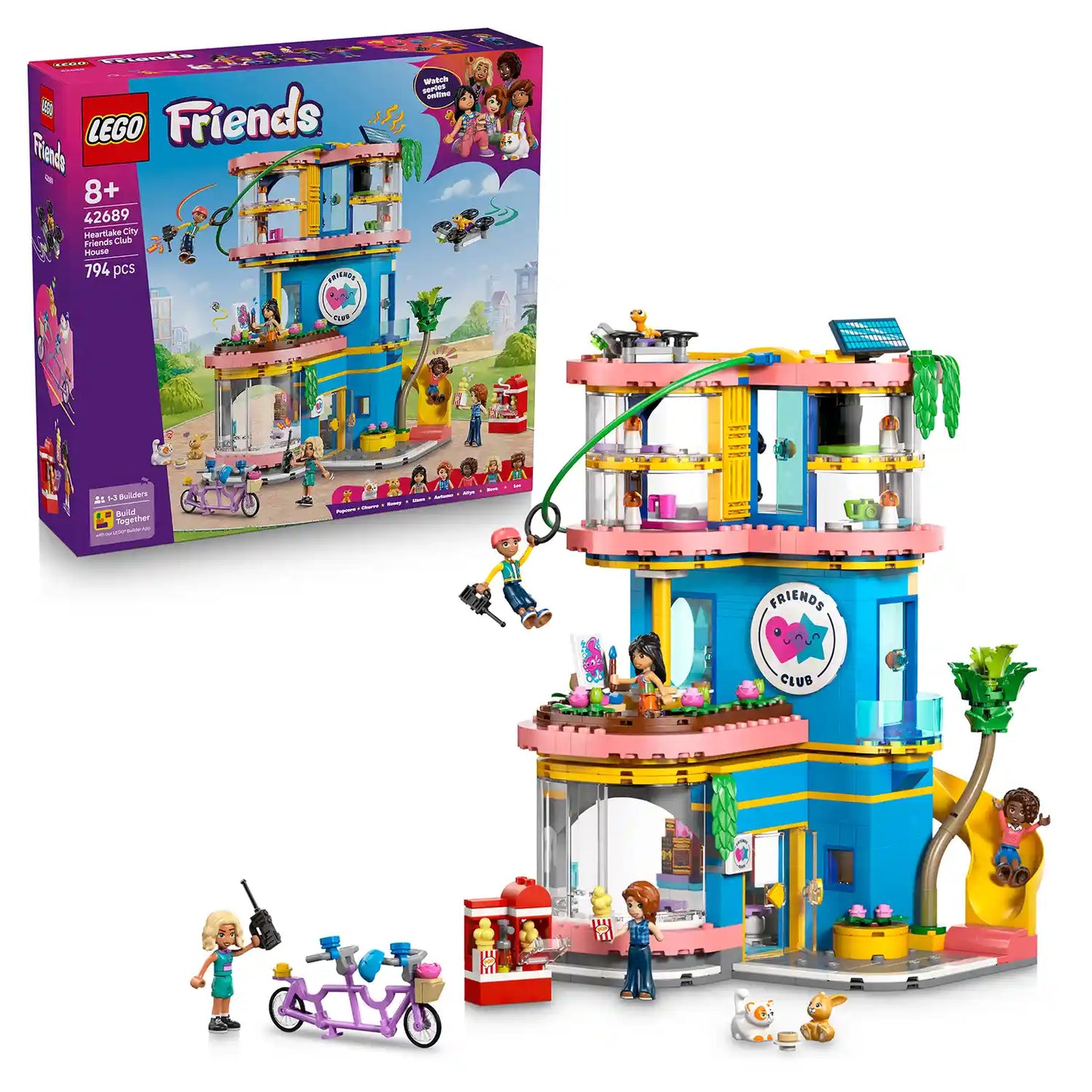 LEGO® Friends 42689 Klubovna pro kamarády v městečku Heartlake