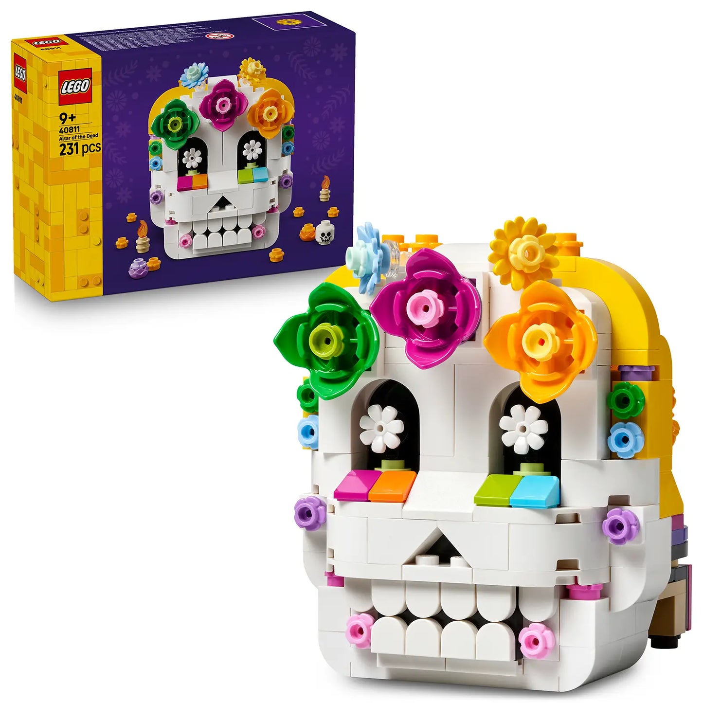 LEGO® 40811 Oltář mrtvých, Ozdobná lebka k oslavě Día De Los Muertos
