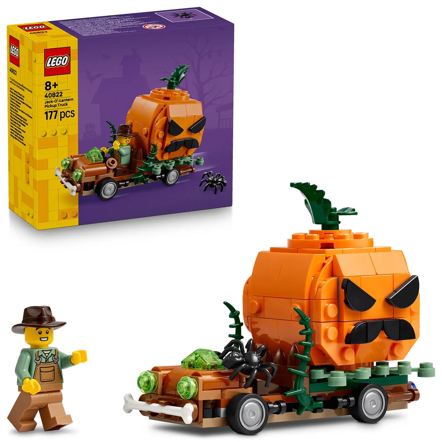 LEGO® 40822 Pick-up s halloweenskými dýněmi, Tvořivá stavebnice