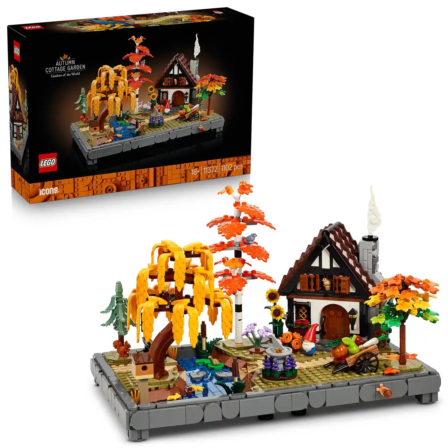 LEGO® Icons 11372 Chata a podzimní zahrada
