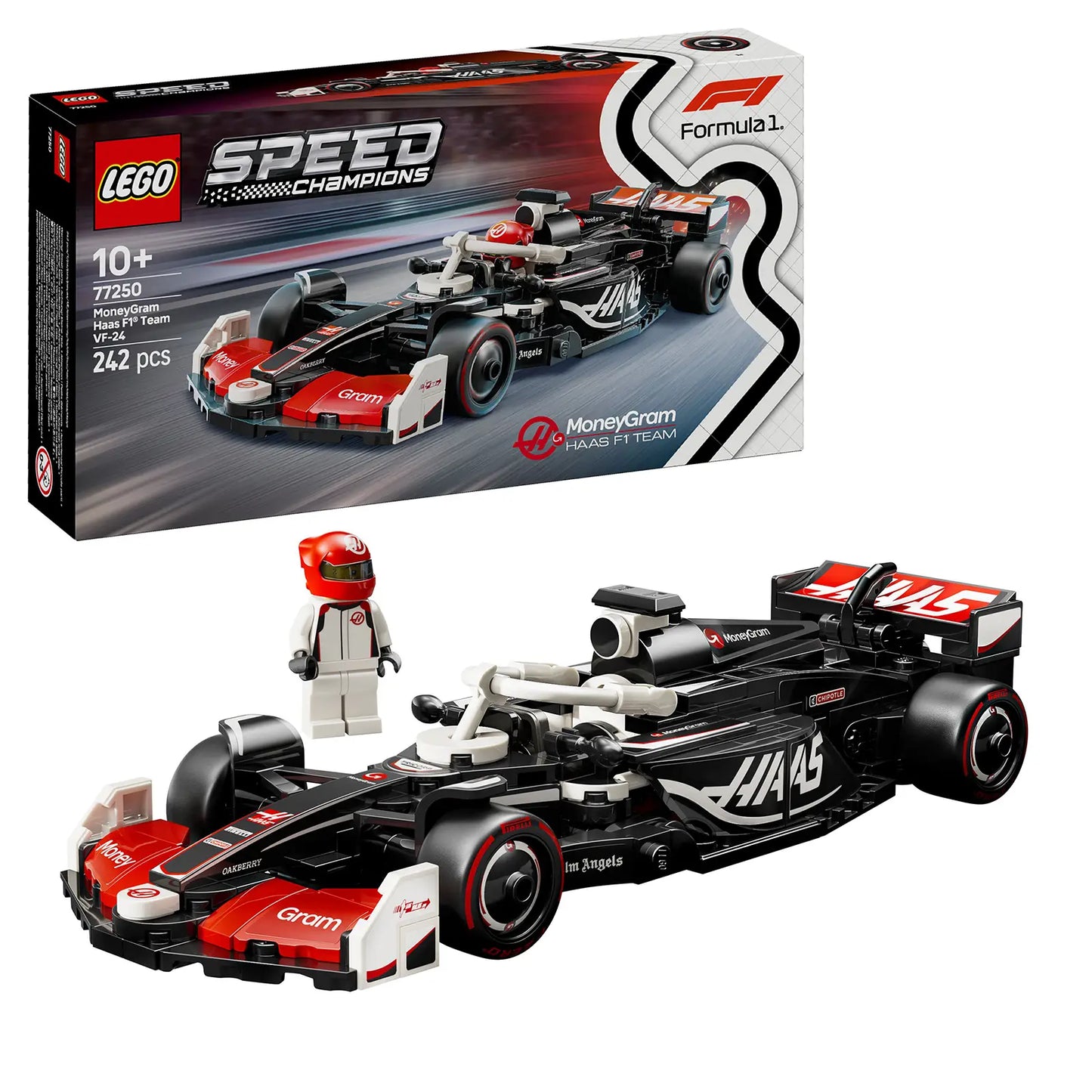 LEGO® Speed Champions 77250 Moneygram Haas F1® Team VF-24 Race Car