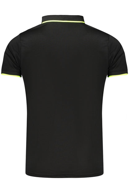 LOTTO MEN'S BLACK SHORT-SLEEVED POLO SHIRT