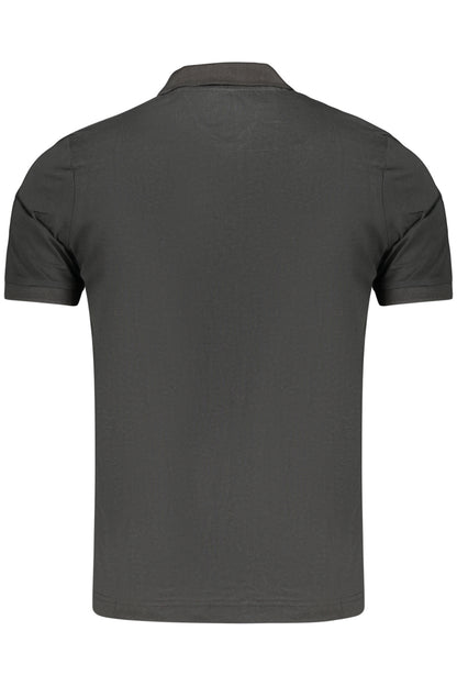 LOTTO MEN'S BLACK SHORT-SLEEVED POLO SHIRT