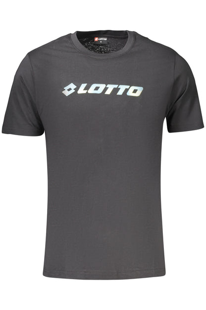 LOTTO MEN'S BLACK SHORT-SLEEVED T-SHIRT