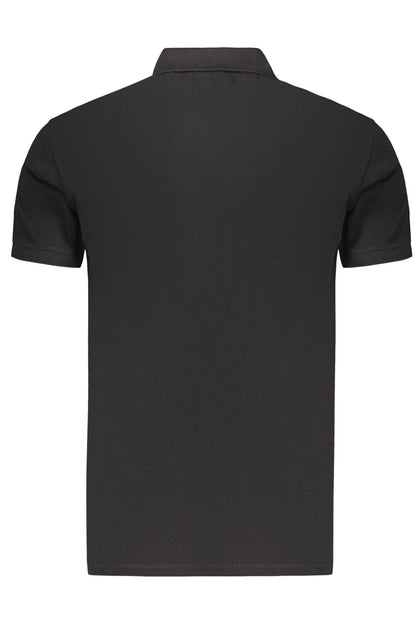 Navy Men's Black Short-Sleeved Polo Shirt
