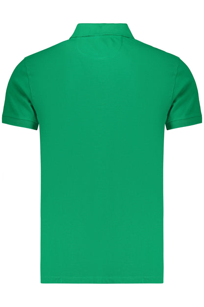 Navy Green Men's Short-Sleeved Polo Shirt