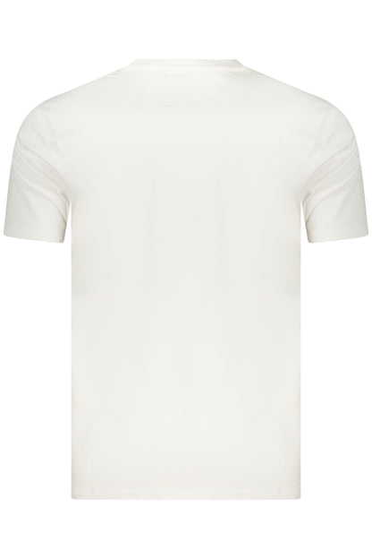 Navy Men's Short-Sleeved White T-Shirt