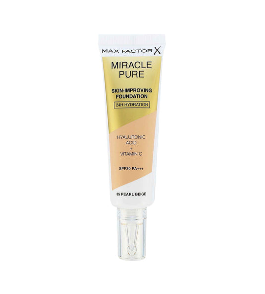 Max Factor Miracle Pure make-up pro zdokonalení kvality pleti SPF 30 35 Pearl Beige 30 ml