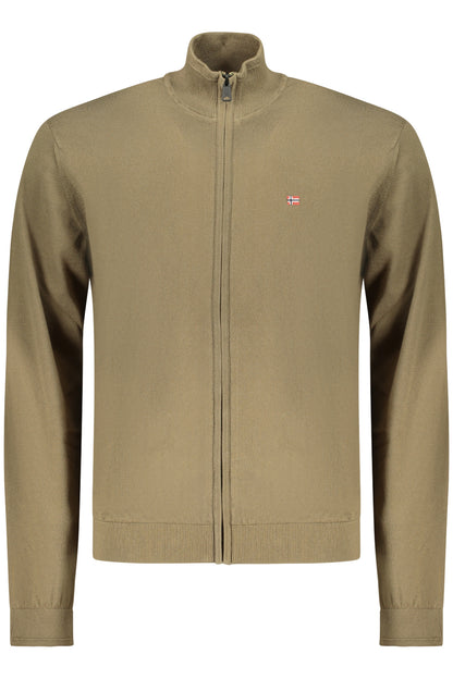 NAPAPIJRI MEN'S GREEN CARDIGAN
