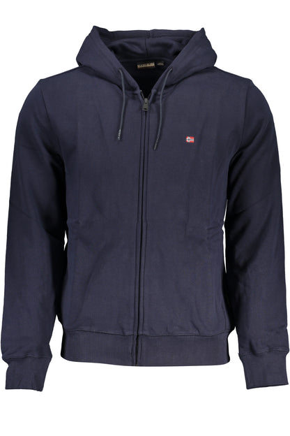NAPAPIJRI MEN'S BLUE ZIP SWEATSHIRT