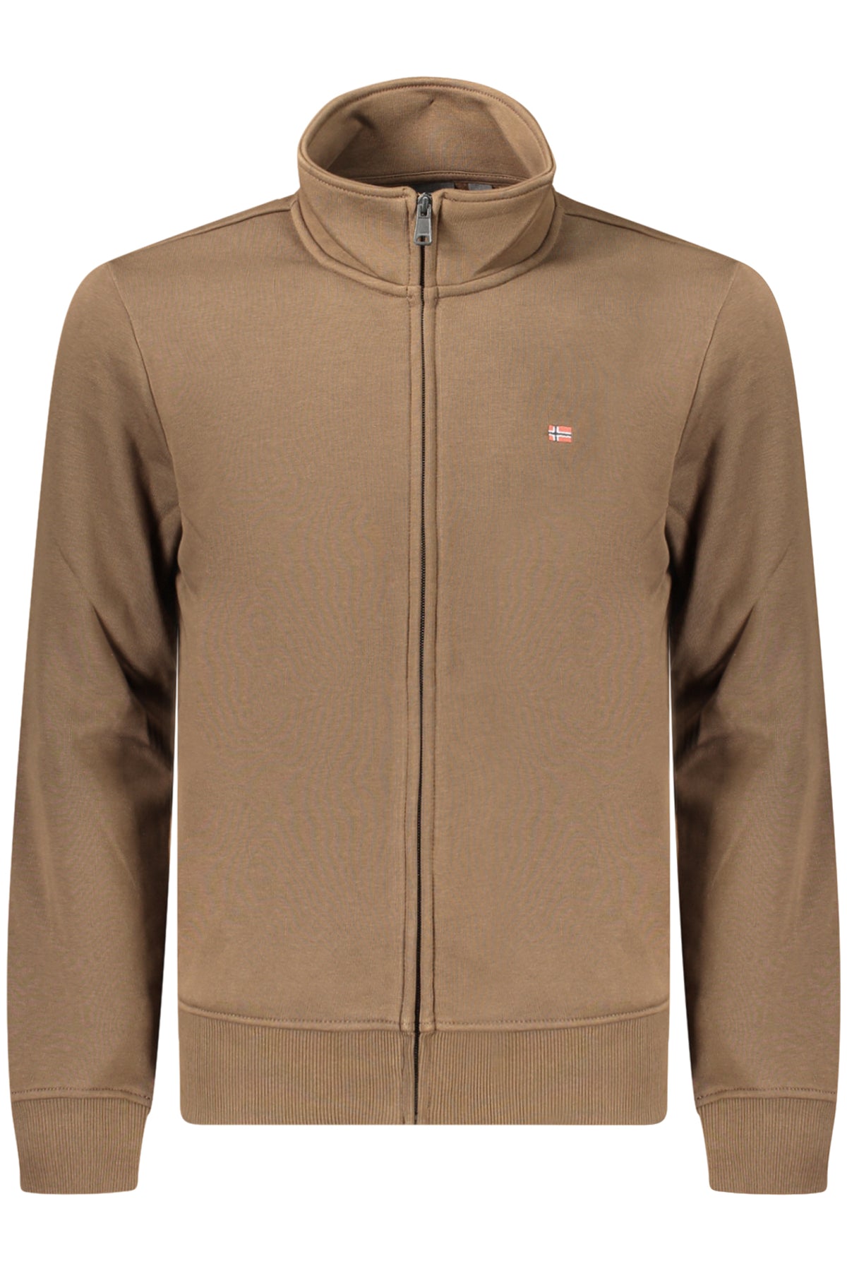 SWEAT-SHIRT MARRON À FERMETURE ÉCLAIR POUR HOMME NAPAPIJRI