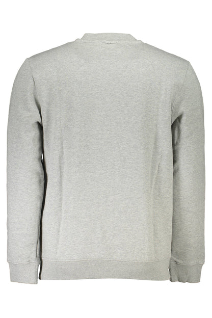 NAPAPIJRI MEN'S GRAY ZIPLESS SWEATSHIRT