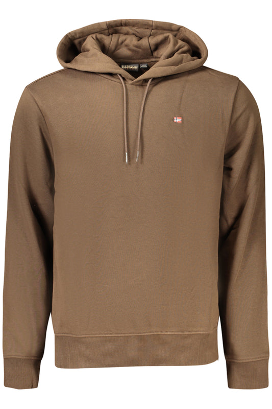 SWEAT-SHIRT MARRON À FERMETURE ÉCLAIR POUR HOMME NAPAPIJRI