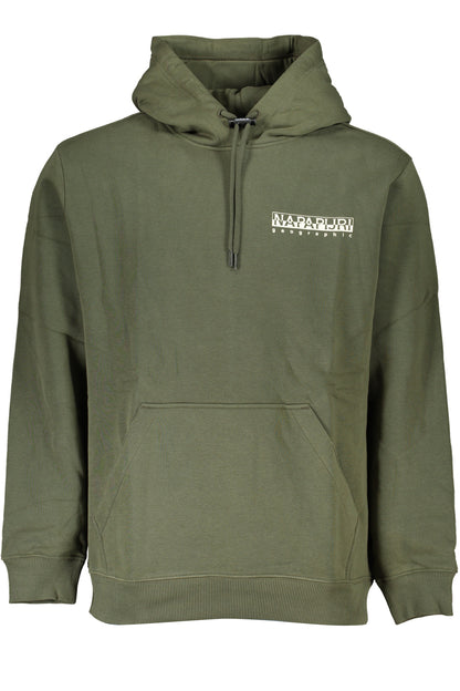 NAPAPIJRI GREEN MEN'S ZIPLESS SWEATSHIRT