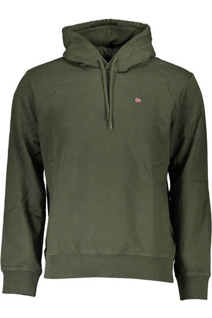 NAPAPIJRI GREEN MEN'S ZIPLESS SWEATSHIRT