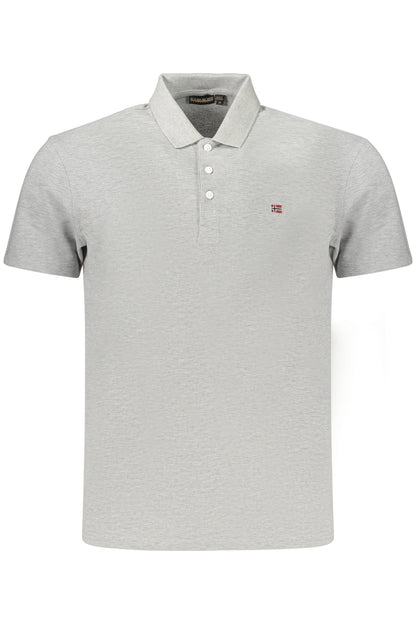 NAPAPIJRI MEN'S SHORT-SLEEVE POLO SHIRT, GREY