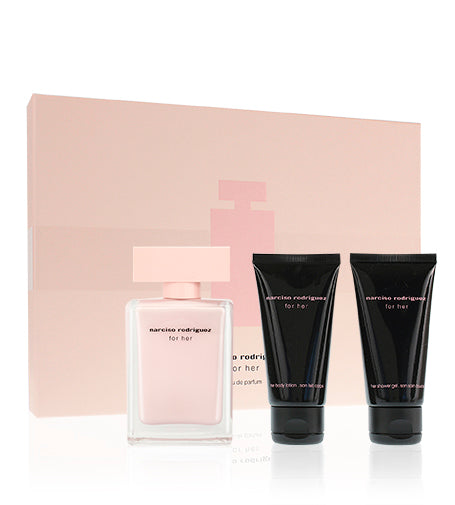 Narciso Rodriguez For Her eau de parfum for women 50 ml + tělové mléko 50 ml + sprchový gel 50 ml gift set