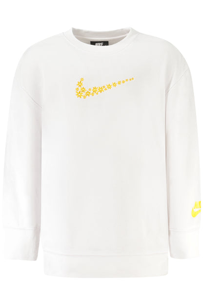 NIKE KIDS' WHITE ZIP-UP SWEATSHIRT