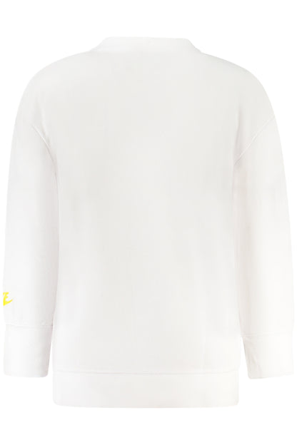 NIKE KIDS' WHITE ZIP-UP SWEATSHIRT