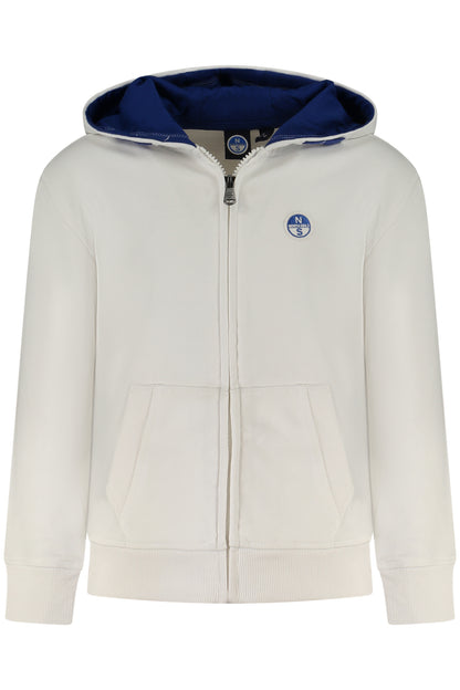 NORTH SAILS KIDS' ZIP-UP SWEATSHIRT WHITE