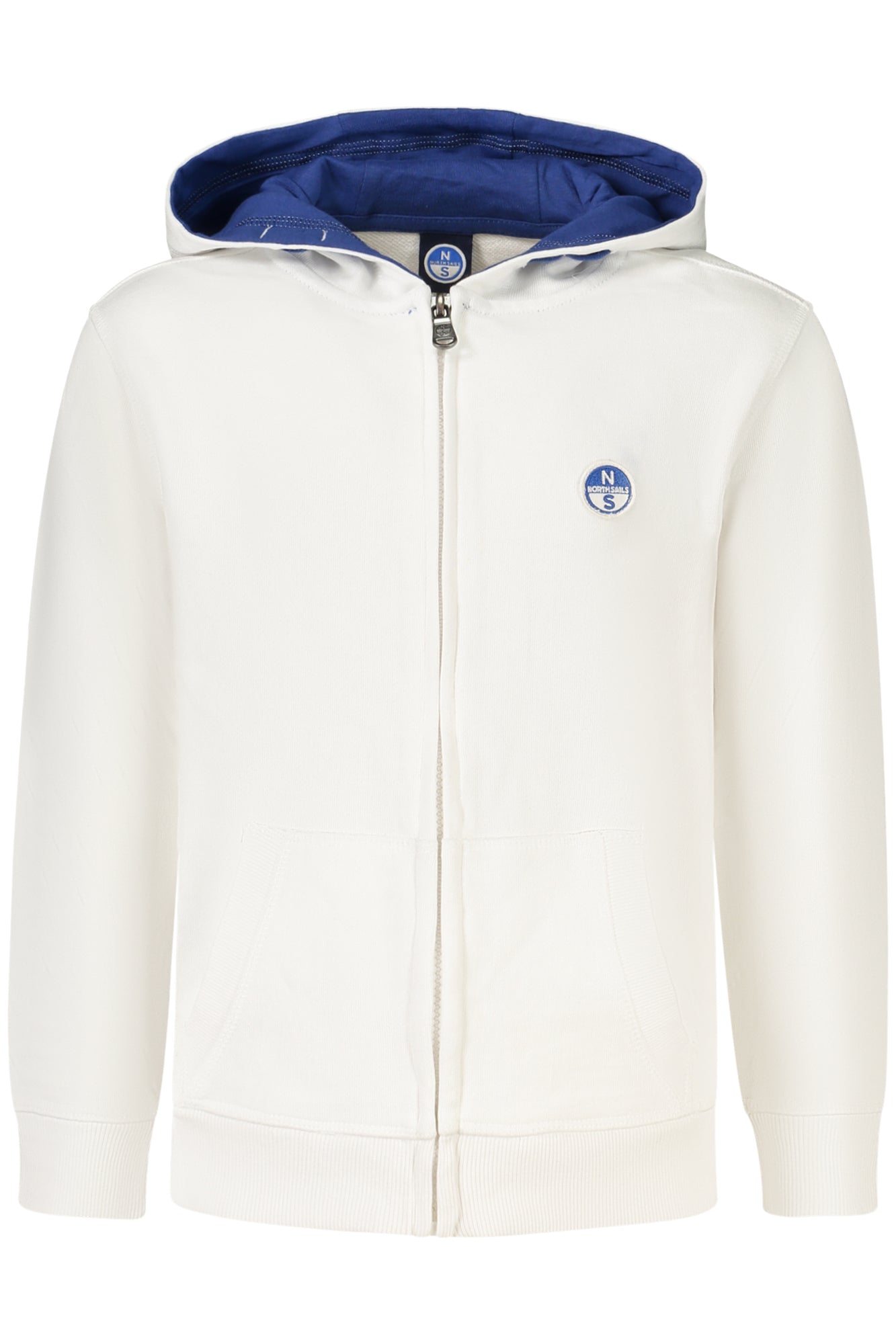 NORTH SAILS CHILDREN'S WHITE ZIP-UP SWEATSHIRT