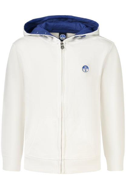 NORTH SAILS CHILDREN'S WHITE ZIP-UP SWEATSHIRT