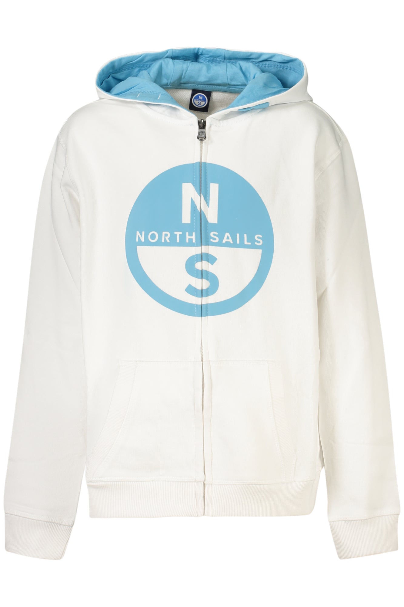NORTH SAILS CHILDREN'S WHITE ZIP-UP SWEATSHIRT