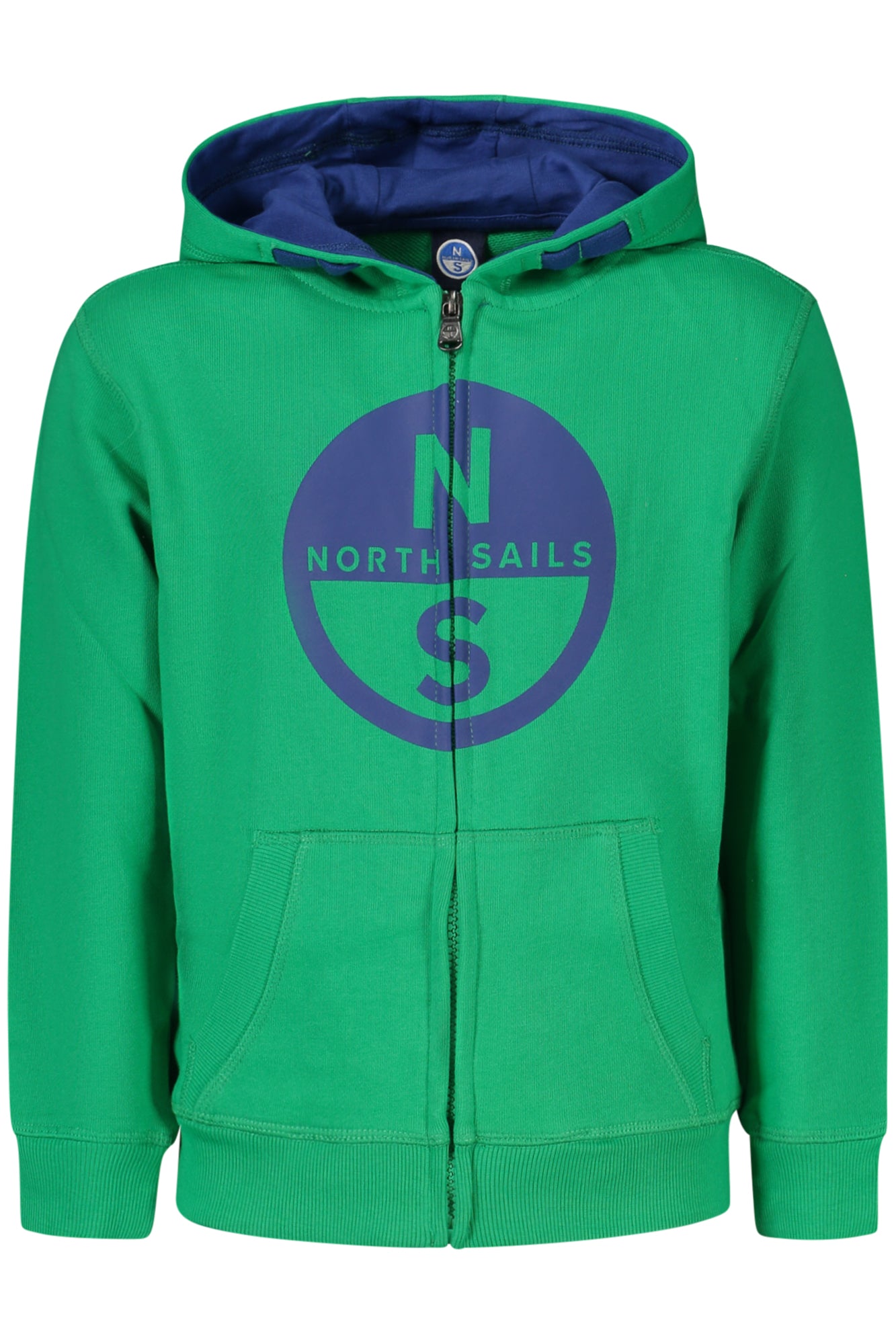 NORTH SAILS CHILDREN'S GREEN ZIP-UP SWEATSHIRT