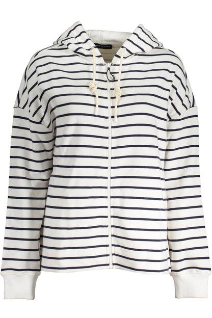 NORTH SAILS WOMEN'S WHITE ZIPPED SWEATSHIRT