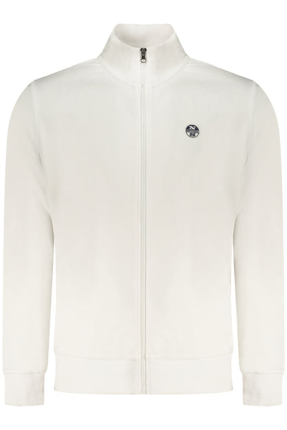 NORTH SAILS MEN'S WHITE ZIP-UP SWEATSHIRT