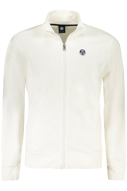 NORTH SAILS MEN'S WHITE ZIP-UP SWEATSHIRT