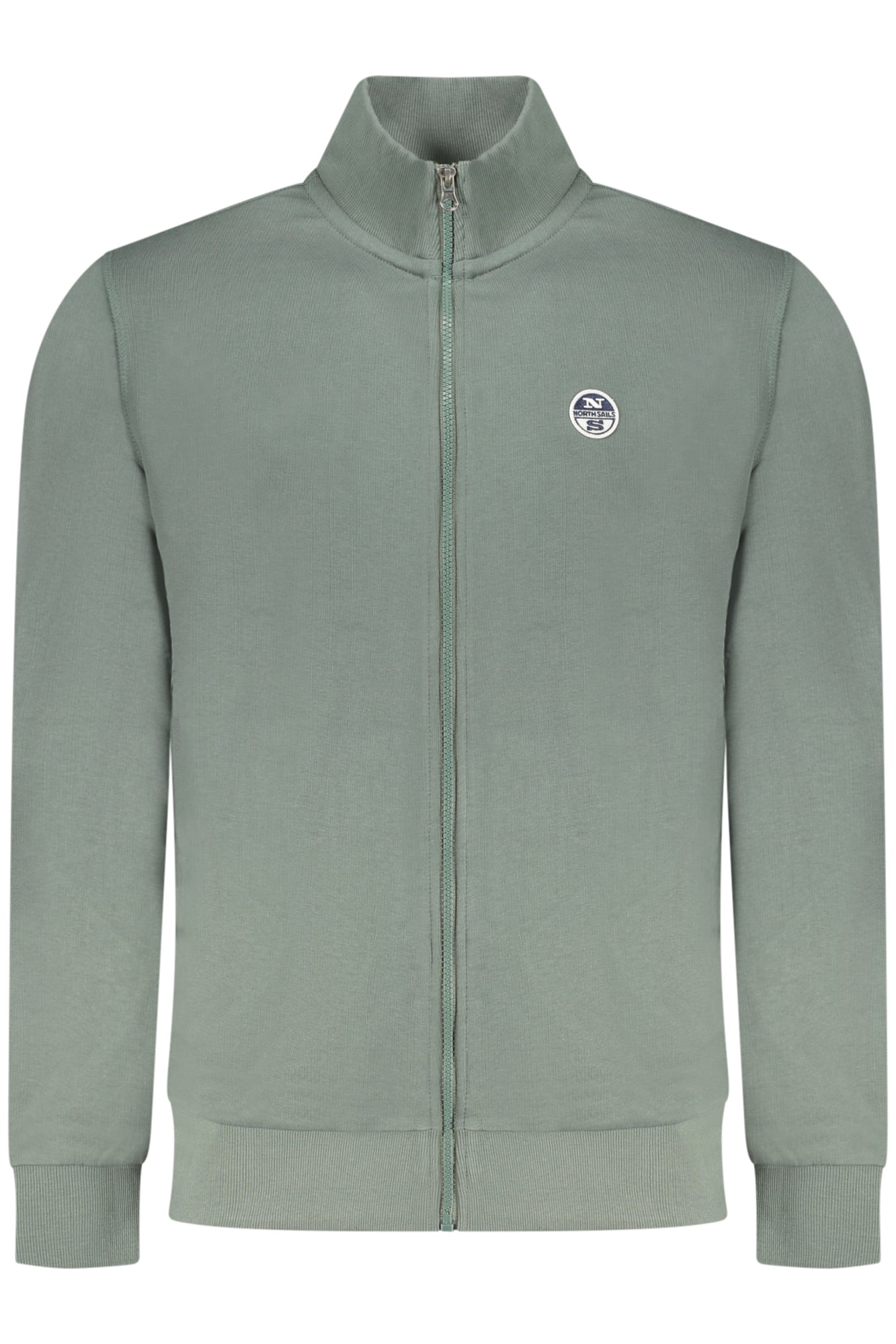 NORTH SAILS MEN'S GREEN ZIP-UP SWEATSHIRT
