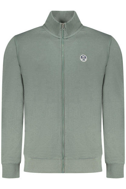 NORTH SAILS MEN'S GREEN ZIP-UP SWEATSHIRT