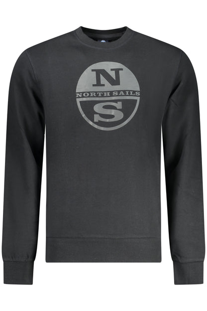 NORTH SAILS MEN'S BLACK ZIP-UP SWEATSHIRT