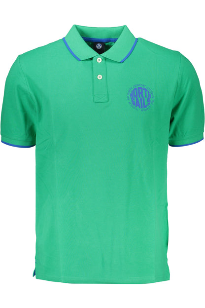 NORTH SAILS GREEN MEN'S SHORT SLEEVED POLO SHIRT
